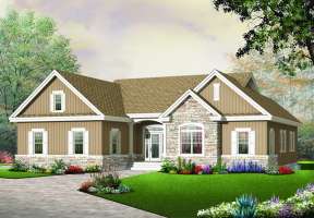 Ranch House Plan #034-00656 Elevation Photo