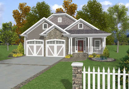 Cottage House Plan #036-00105 Elevation Photo