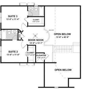 Second Floor for House Plan #036-00105