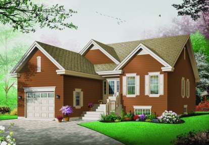 3 Bed, 1 Bath, 1394 Square Foot House Plan - #034-00658