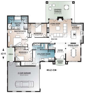 Main Floor for House Plan #034-00663