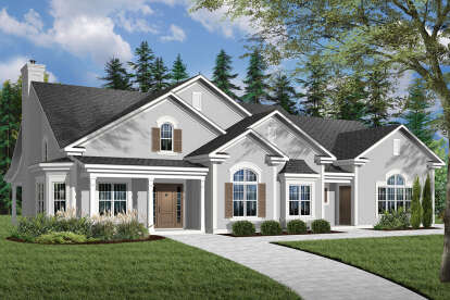 Florida House Plan #034-00664 Elevation Photo