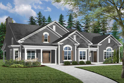 Florida House Plan #034-00664 Elevation Photo