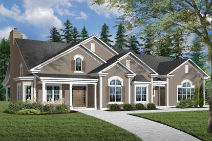 Florida House Plan #034-00664 Elevation Photo