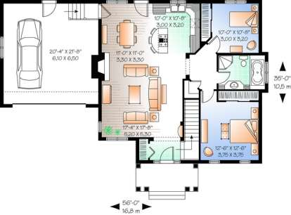 Floorplan1 for House Plan #034-00666