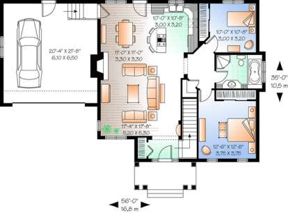 Floorplan 1 for House Plan #034-00666