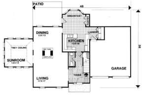 First Floor for House Plan #036-00106