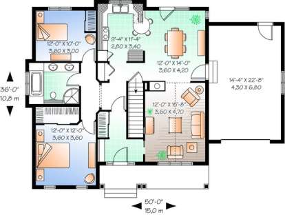 Main Floor for House Plan #034-00672