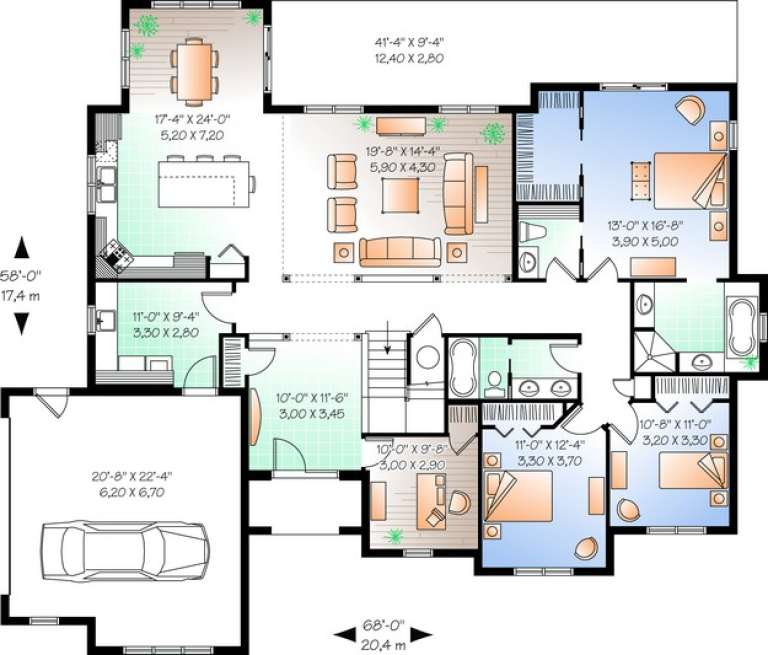 House Plan House Plan #10927 Drawing 1