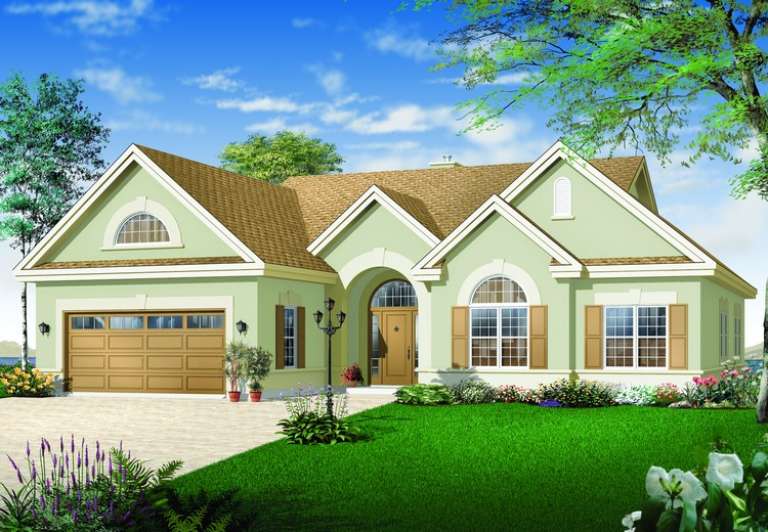 Florida House Plan #034-00677 Elevation Photo