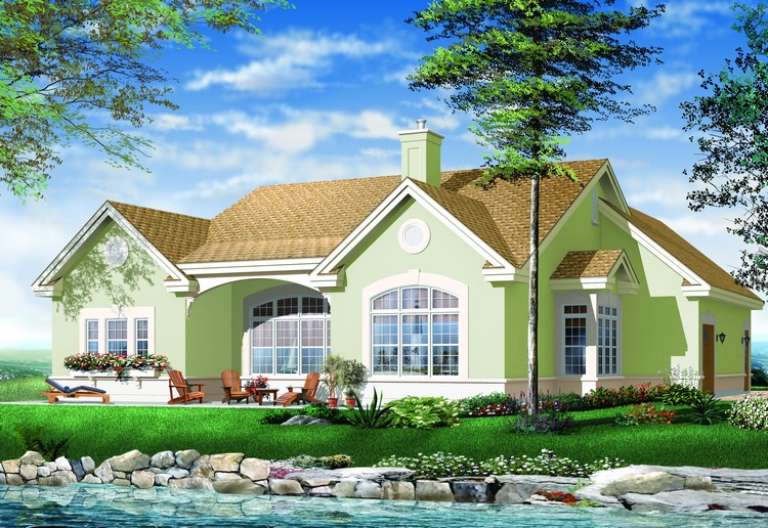 Florida House Plan #034-00677 Elevation Photo