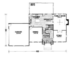 First Floor for House Plan #036-00107