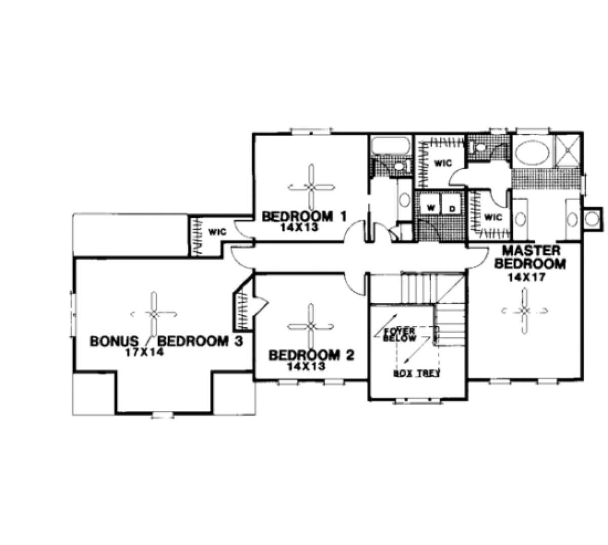 Second Floor for House Plan #036-00107