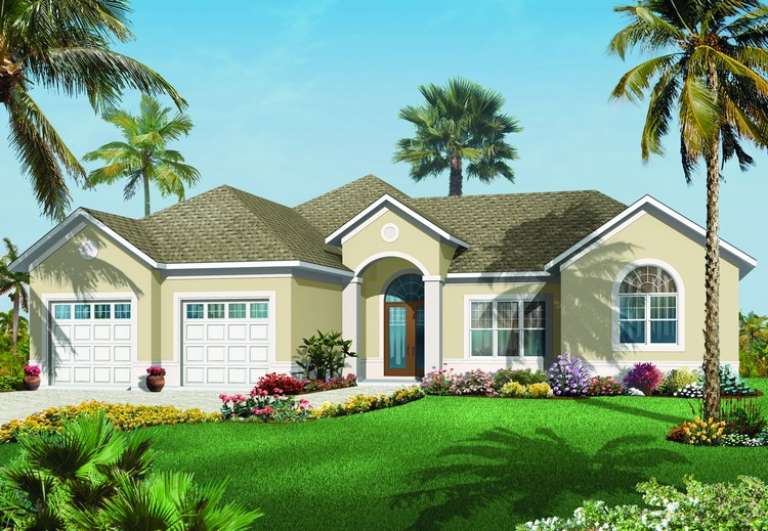 Florida House Plan #034-00678 Elevation Photo