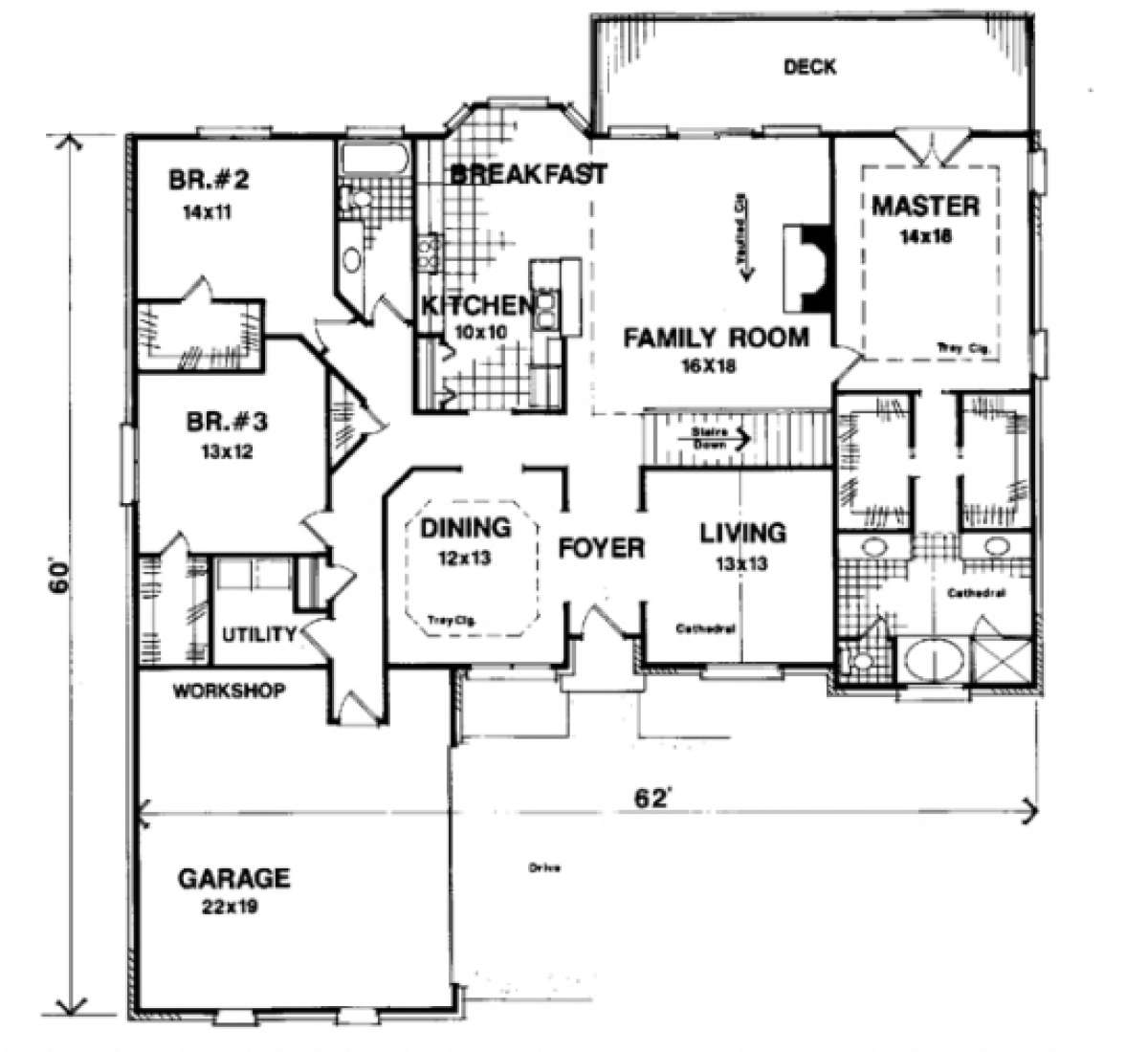 Floorplan for House Plan #036-00108