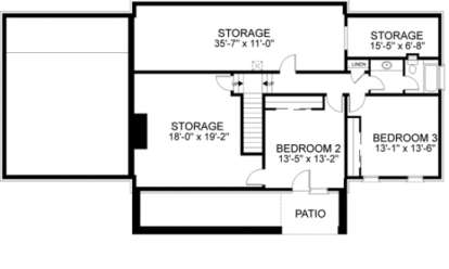 Basement Floor for House Plan #036-00109