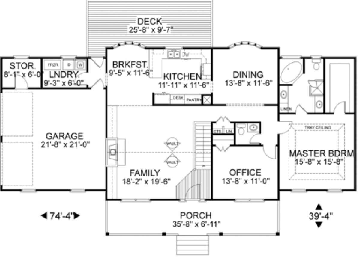 Main Floor for House Plan #036-00109