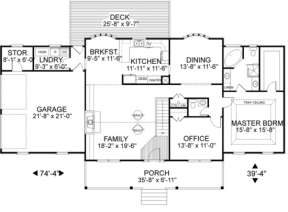 Main Floor for House Plan #036-00109