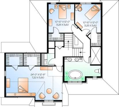 Floorplan 2 for House Plan #034-00717