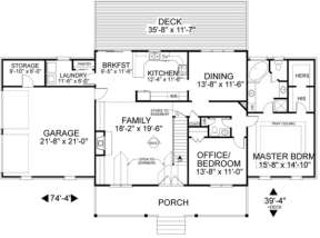 First Floor for House Plan #036-00111