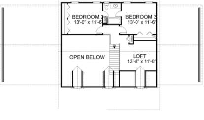 Second Floor for House Plan #036-00111