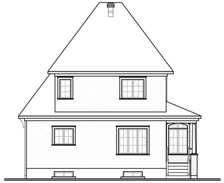 Country House Plan #034-00722 Elevation Photo