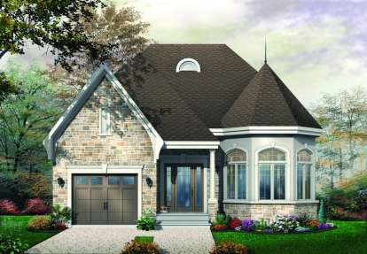 2 Bed, 1 Bath, 1246 Square Foot House Plan - #034-00724