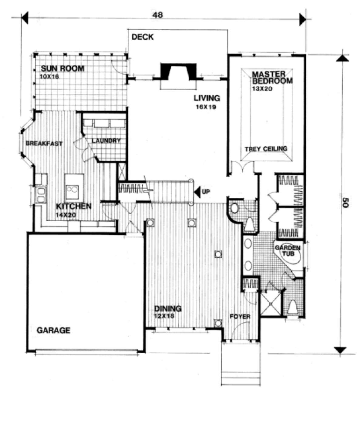 First Floor for House Plan #036-00112