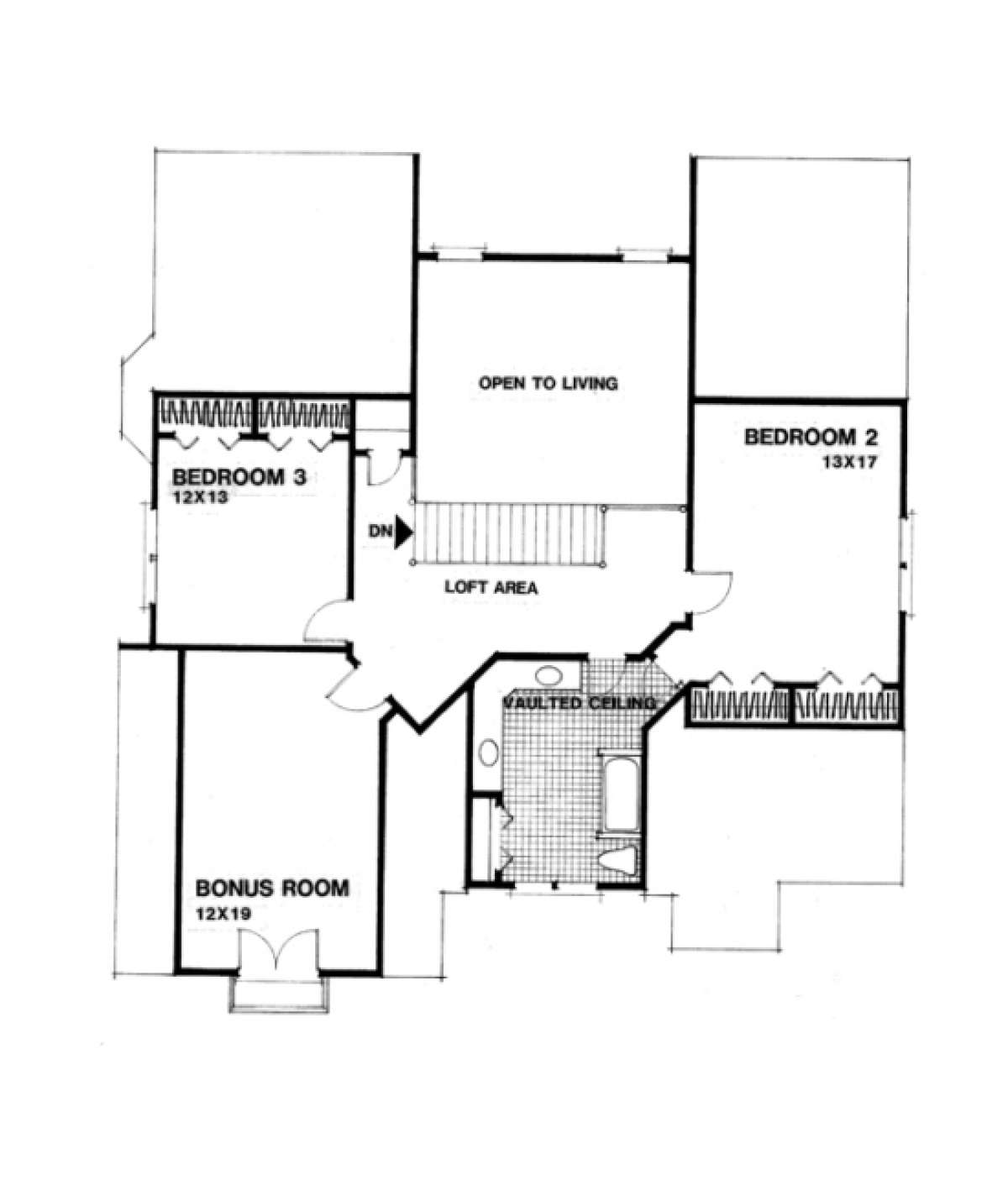 Second Floor for House Plan #036-00112