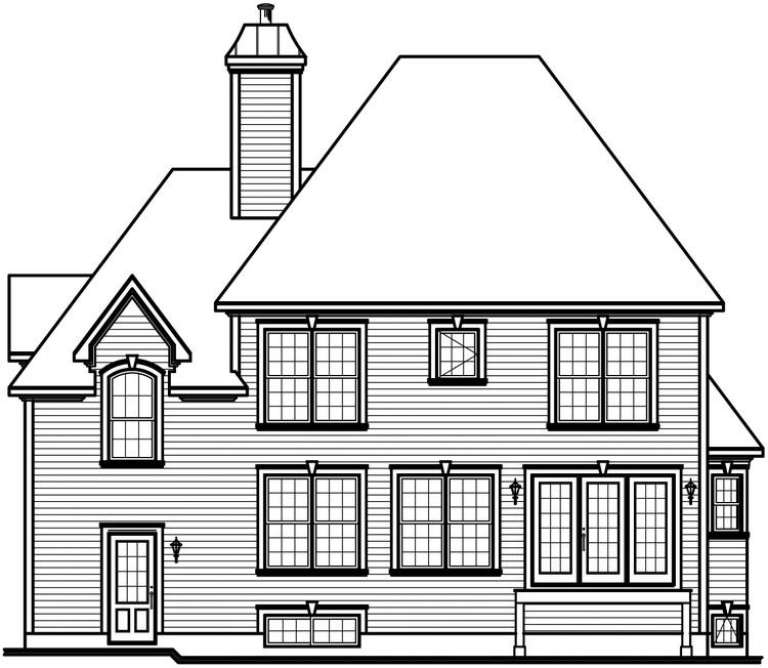 Country House Plan #034-00729 Elevation Photo