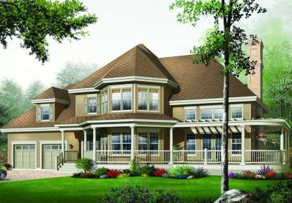 Country House Plan #034-00730 Elevation Photo