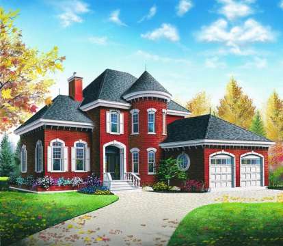 European House Plan #034-00732 Elevation Photo