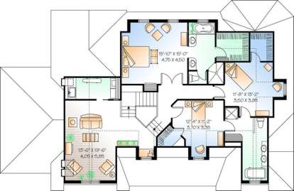 Floorplan 2 for House Plan #034-00733