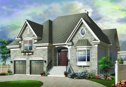 European House Plan #034-00736 Elevation Photo