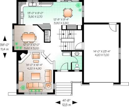 Floorplan 1 for House Plan #034-00737
