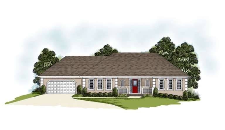 Traditional House Plan #036-00113 Elevation Photo