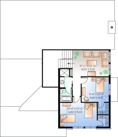 Floorplan 2 for House Plan #034-00740