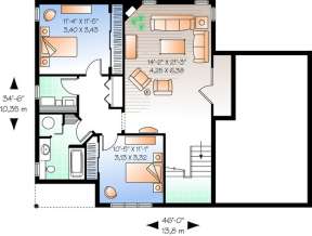 Floorplan 1 for House Plan #034-00744