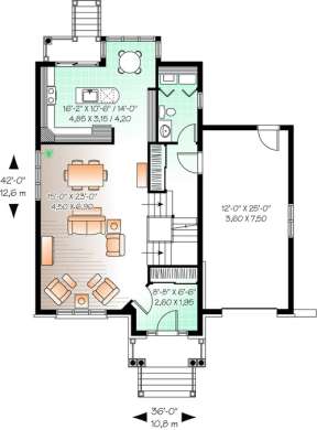Floorplan 1 for House Plan #034-00745