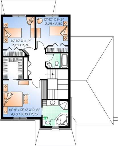 Floorplan 2 for House Plan #034-00745