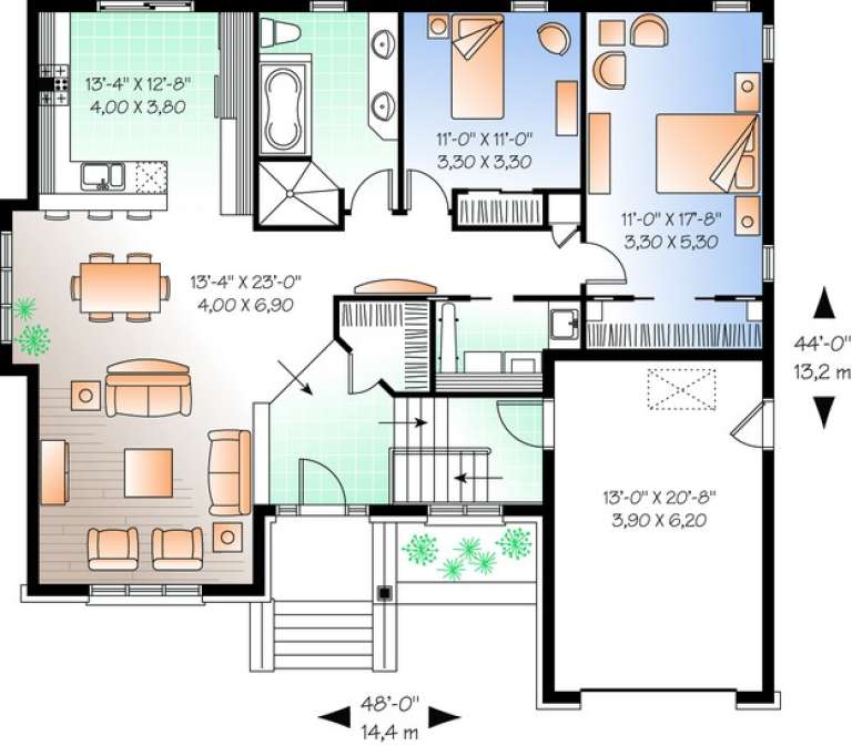 House Plan House Plan #10999 Drawing 1