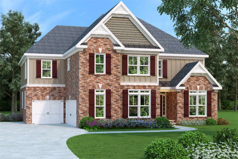 Craftsman House Plan #009-00093 Elevation Photo