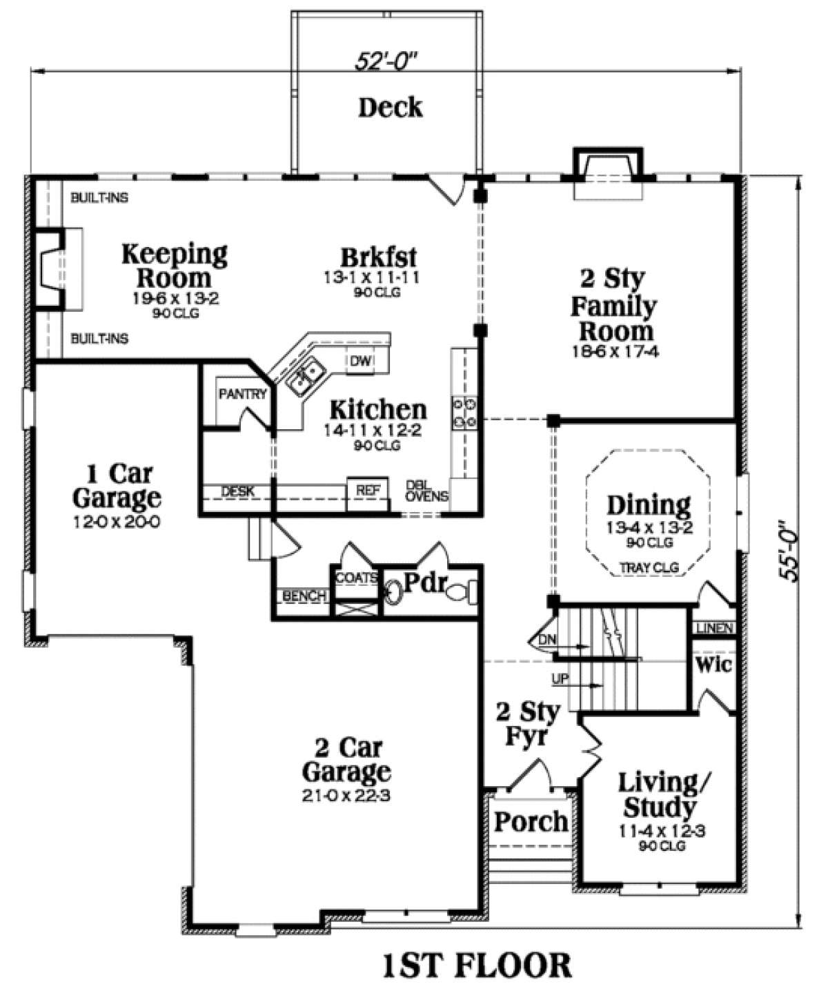 Main Floor for House Plan #009-00093