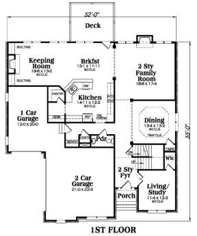 Main Floor for House Plan #009-00093