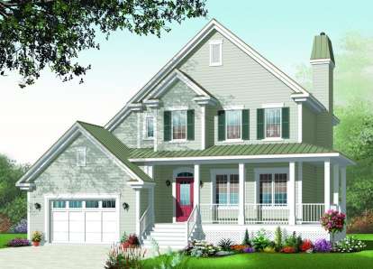 3 Bed, 2 Bath, 1887 Square Foot House Plan - #034-00752