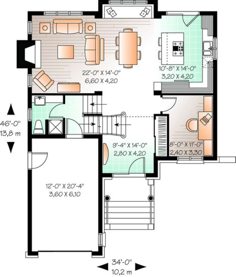 House Plan House Plan #11005 Drawing 1