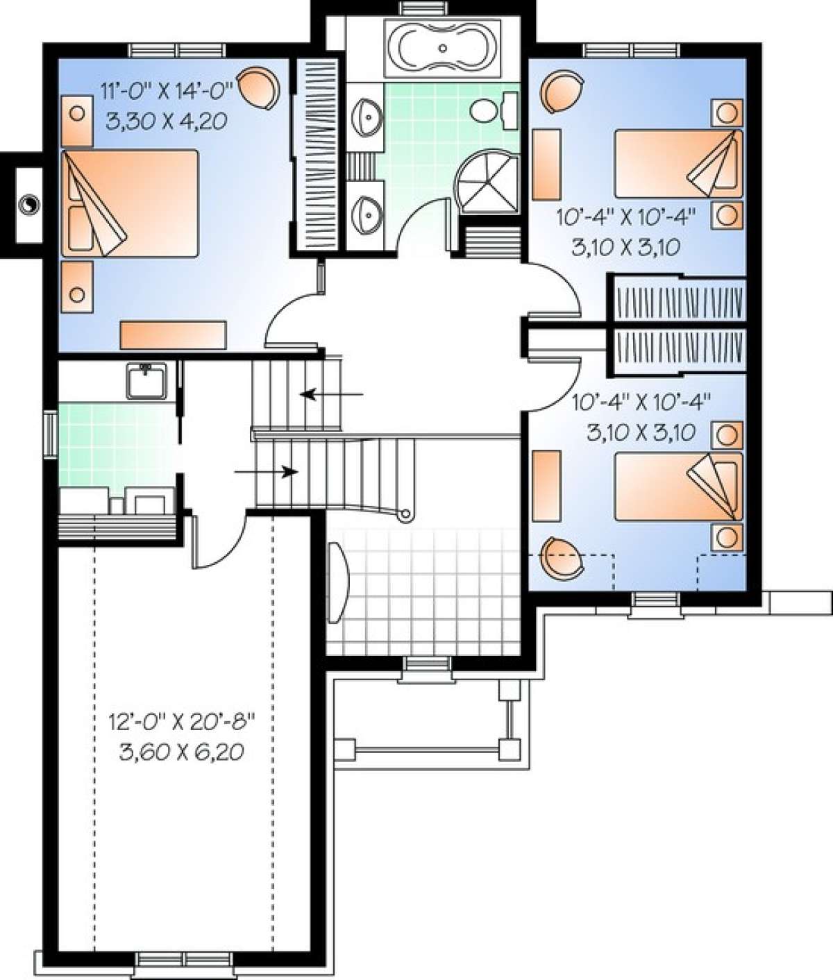 Floorplan 2 for House Plan #034-00753