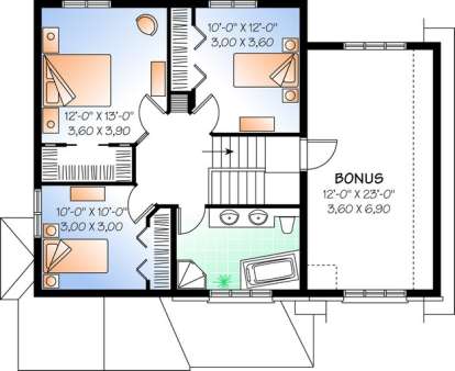 Floorplan 2 for House Plan #034-00755