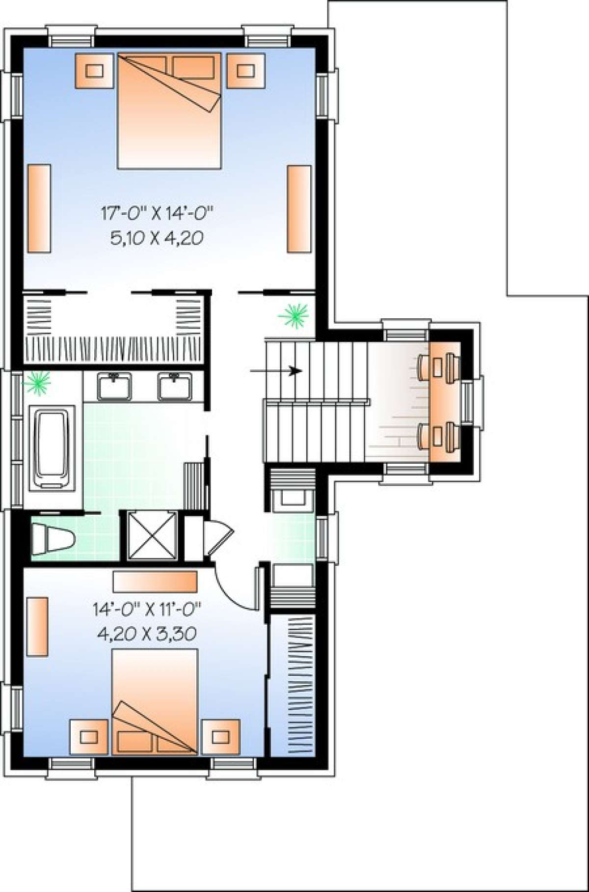 Floorplan 2 for House Plan #034-00757