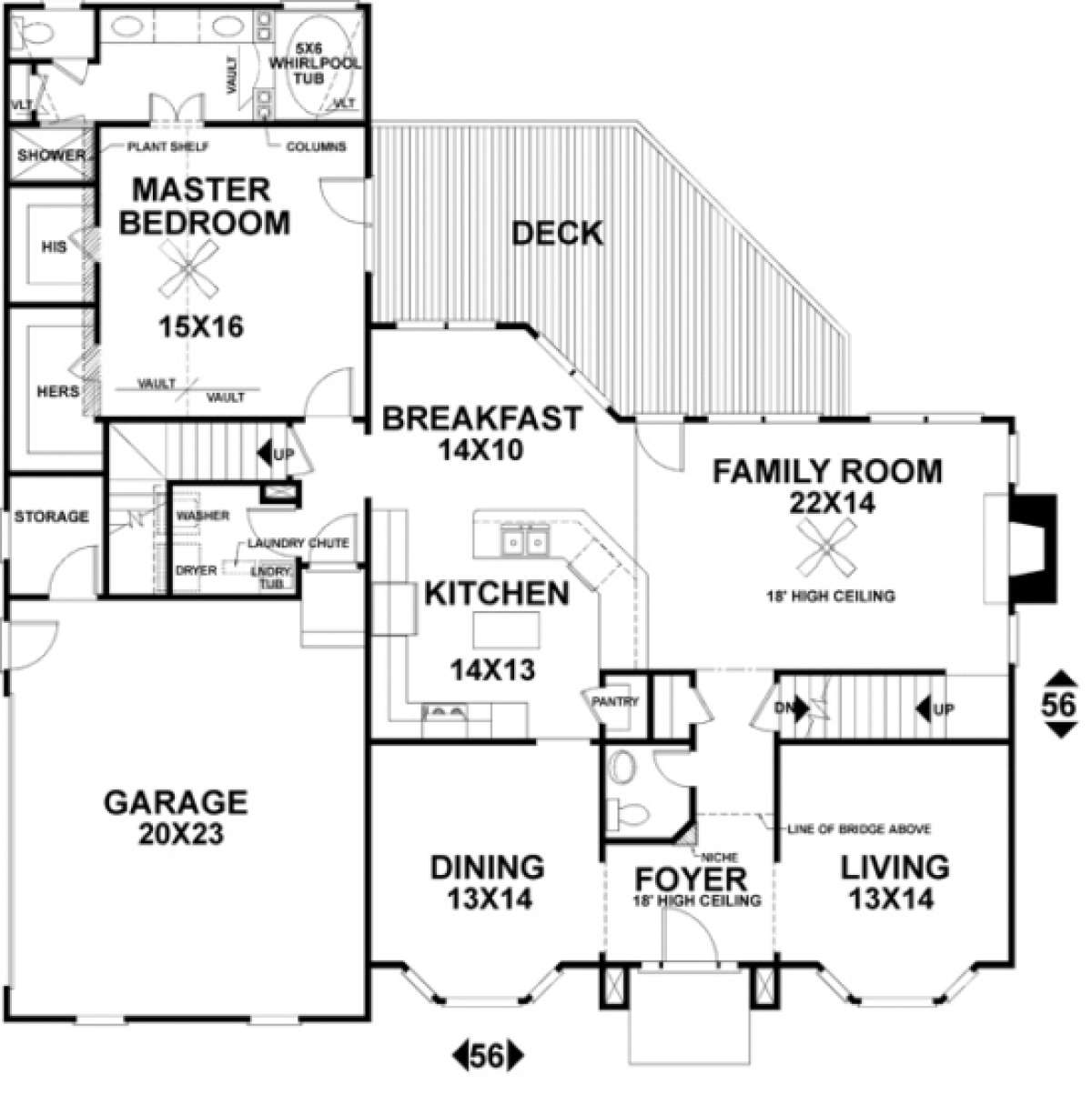 First Floor for House Plan #036-00115